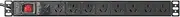 19" 1U Rack Mount PDU with Surge Power Strips 8 Way 10A 6FT Wall Mount Outlet Power Strip Heavy Duty, Power Distribution Unit for Cabinet