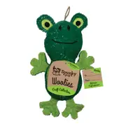 Woolies Mini Frog Plush Dog Toy by Spunky Pup