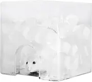 Small Animals Cooling Hut, Pet Aluminum Plate Cooling Heat Dissipation Water Cube, Small Animal Cave Clear for Gerbils, Sugar Glider, Gold Bear
