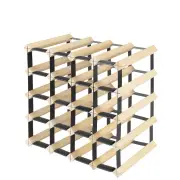 Levede Timber Wine Storage Rack Wooden Cellar Organiser 20 Bottle Display Stand