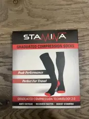 STAMINA Physix Gear Sport Graduated Compression 2.0 Socks XXL Black /Red