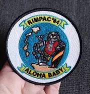 Navy TOMCAT Patch ~ ALOHA BABY RIMPAC '84 ~ US Military Patch
