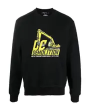 graphic-print cotton sweatshirt XL Black