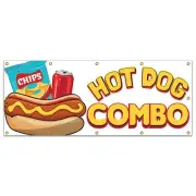 Hot Dog Combo Banner Concession Stand Food Truck Single Sided