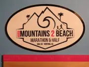 5" STICKER: Cliff Mountains 2 Beach Marathon & Half - Ojai - Ventura, California