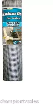 Galvanized Metal Hardware Cloth, 24" x 50', 1/4" Mesh Fencing, 23 Gauge 458755