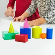 3D Shapes Geometric Solids Light Geometric Shapes Blocks Set for Home School