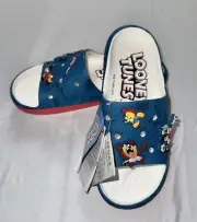 New Crocs Looney Tunes Classic Slides New M5 W7 Sandals W/Jibbitz Bugs Taz Daffy