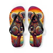 Psychedelic Koala Flip Flops