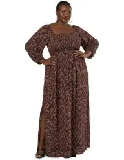 [Indigo Tonic] Lilah Long Sleeve Maxi Dress in Multi