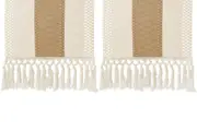 2pcs Macrame Table Runners with Tassels Natural Burlap Cotton Table Flag-Style 2