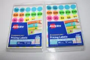 Avery Preprinted Removable Garage Sale Pricing Labels 3/4 Round 2 Packs of 350