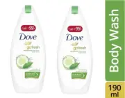 Dove Go Fresh Body Wash, 190 ml X 2 PACK (Free shipping worldwide)