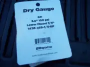 ROYAL DRY PRESSURE GAUGE 2.5" 100PSI 1/4" LOWER MOUNT P/N G11 1430-368-1/4-BP