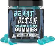 Creatine Monohydrate Gummies for Men & Women, 5g Creatine Per Serving | Enhanced Muscle Growth, Strength, Focus and Recovery, Low Calorie, Sugar Free, No Artificial Colours - Blue Raspberry Flavor - 30 Gummies(2Pcs)