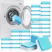 HEYMIX 30pcs Descaler Deep Remover Deodorant: Triple Decontamination Tablets for Washing Machine Cleaner, Laundry Powder, and Cleaner for Front Loaders - Suitable for Top Load in Bath and Kitchen