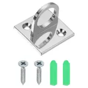 Pad Eye Plate U Hooks, Metal Ceiling Hook Wall Mount Loop, Silver