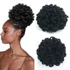 10inch Large Locs Drawstring Ponytail Curly Dreadlock Buns Loc Petal Bun Brai...