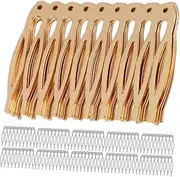 SOESFOUFU 20pcs Metal Hair Side Combs DIY Kit for Women Fork Clip Pins for Updo Bun Bridal Wedding Veil Hair Accessories Smooth Texture Craft Materials