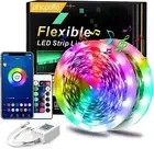 PHOPOLLO Bluetooth Led Strip Lights 100ft (2 Rolls of 50ft), 5050 RGB Color C...
