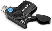 Rocketek RT-CR3A 11 In 1 USB 3.0 Memory Card Reader/Writer with A Build-in Card Cover and 2 Slots (SD Card + Micro SD Card) for SDXC, Uhs-I SD, SDHC, SD, Micro SDXC, Micro SDHC, Micro SD, MMC Memory Cards