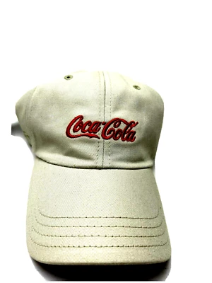 Coca-Cola Soda Pop Pukka Hat Cap Strapback Beige B#63