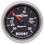 Autometer Sport-Comp II Boost/Vacuum Gauge - 30 inHg/30 PSI, 2 1/16 Inch, AU3659