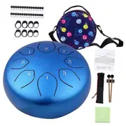 Steel Tongue Drum Kids Instrument: Musical Metal Tank Drums Set 6 Inch 8 Notes