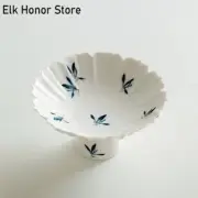 Creative Hand-painted Phalaenopsis Orchid Art Tea Dish Chrysanthemum Petal