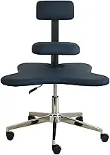 Cross Legged Office Chair with Removable Back Support, Pipersong Meditation Chair Plus for Home Yoga - Improve Posture, Armless Rocking Kneeling Chair 330 Lbs, Ergonomic Design
