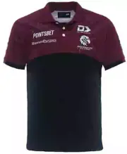 Manly Sea Eagles 2024 NRL Mens Black Alternate Polo Shirt Sizes S-7XL BNWT