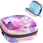 Period Bag,Sanitary Napkin Storage Bag,Purple Nebula Universe Space,Tampon Bag for Purse