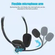 USB Headset Noise Cancelling Headphones with Microphone Audio Controls PC Headse