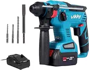 [Vikky] 20V SDS Plus rotary hammer drill, brushless cordless demolition hammer kit, with 4.2Ah battery and charger, 4 functions, suitable for drill bits, point/flat/U-shaped chisels
