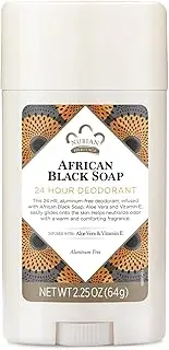 Nubian Heritage 24 Hour Natural Deodorant African Black Soap, 2.25 Oz