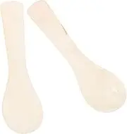 JUMPLAWN 2Pcs Spoon Shell Pearl Spoons for Eggs Caviar Jams Ice Cream Elegant Kitchen Teaspoons for Desserts Condiments Sauces Pristine Finish