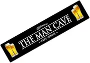 The Man Cave SMall Bar Runner Mat - printed home bar mat L711