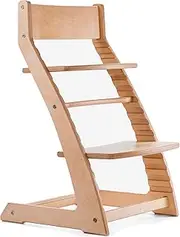 Fornel Wooden High Chair for Babies and Toddlers - Easy Clean Adjustable High Chair for Eating - Toddler HighChair for Dining Table - Montessori Baby highchair from 3 Years to 200 Lb, Grow with Child