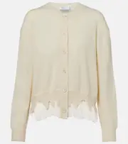[McQueen] McQueen Deconstructed wool and cashmere cardigan AU 18 beige
