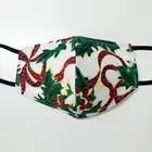 Fancy Cloth Face Mask Mistletoe White 1 Each By Giftscircle