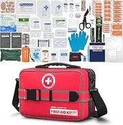 Upgrade Comprehensive First Aid Kits Bad Only, Labeled Compartments Bag with Shoulder Strap and Handle