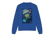 SpongeBob SquarePants Unisex Adult Beware The Hooks Sweatshirt (Royal Blue) - UTTV12793