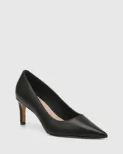 Pascal Black Leather Pump