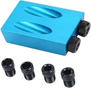 Yakamoz Pocket Hole Jig Kit 6/8/10mm Drive Adapter for Woodworking Angle Drilling Holes Guide Wood Tools Hole Saw DIY Work Tool Set