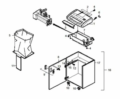 HSM Classic 108 125 225 Paper Shredder Oem Bag Holder Guide Bars New