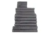 Jenny Mclean Royal Excellency 14 Piece Charcoal Towel Pack