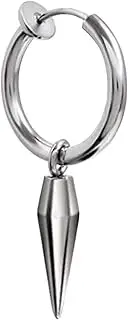 [LAXTO] Earring Hoop,Nose Lip Rings,Stud Earrings,Black Earrings for Women, Titanium Steel Cool Earrings Earrings Hip-Hop Personality Round Line Men's Earrings Ring Earrings Stainless Steel Earrings Jewellery