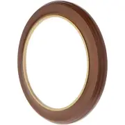 Bard's Walnut Wall Mount Plate Frame w/ Gold Strip (9.25"-10.25" Plates)