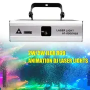 2W ILDA RGB Animation Beam Scanner Stage Laser Lamps Projector for DJ Disco Club