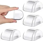 Qunclay 4 Pieces Floor Door Stopper No Drill Shower Door Stopper Self Adhesive Rubber Bumper Wall Protectors Acryli Floor Buffers Wall Buffers for Protection Furniture